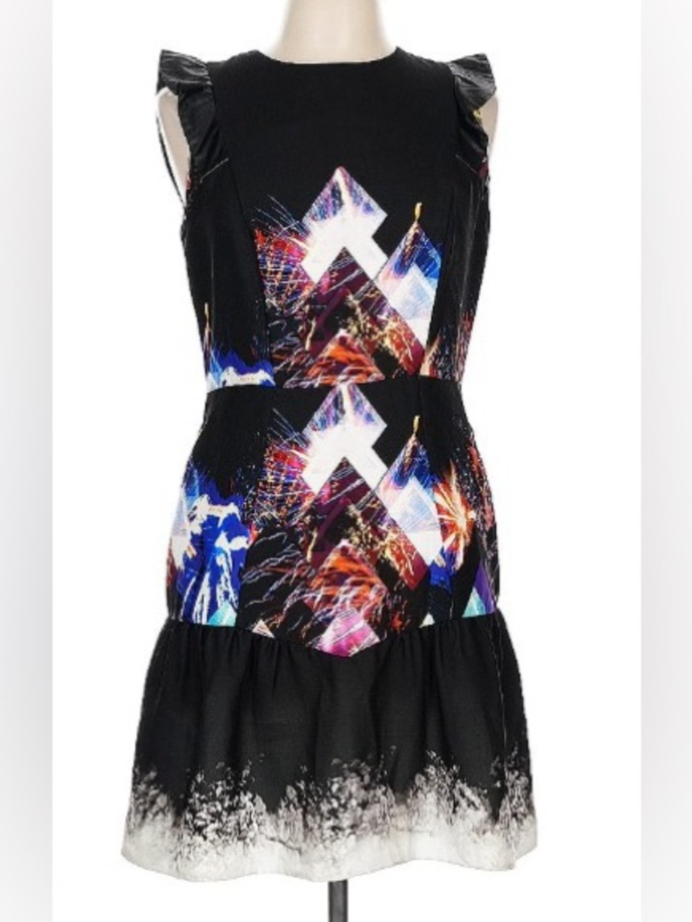 Sandro Paris Multicolor Printed Dress Size 3 – Excellent Condition